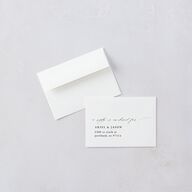 Modern Rose Wedding Response Cards Plum Signature Standard