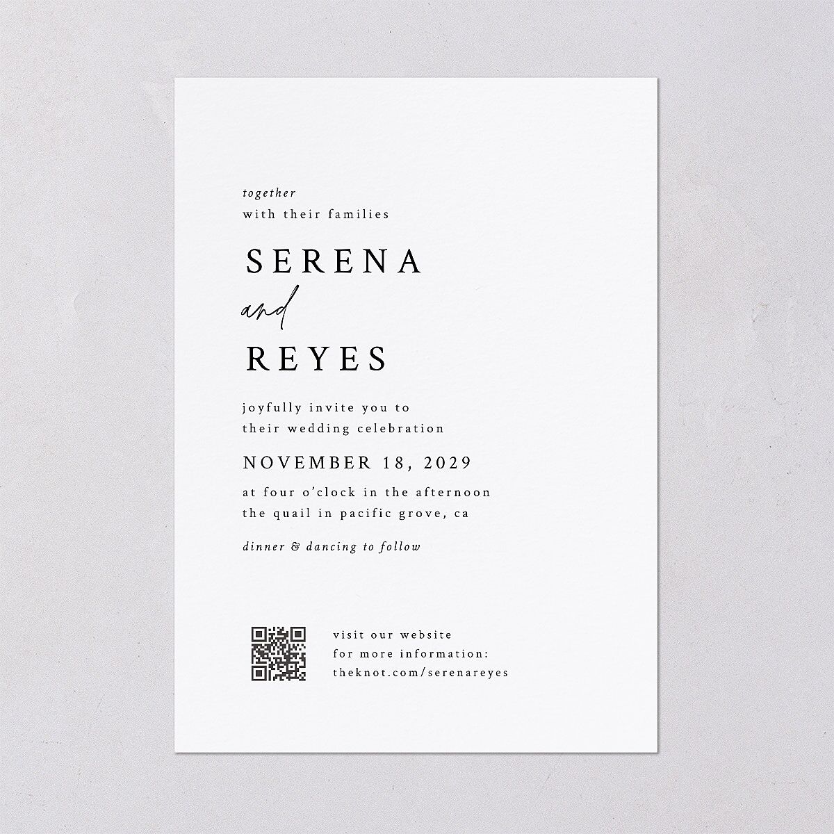 Captured Love Wedding Invitations Pure White Signature Blank No Standard
