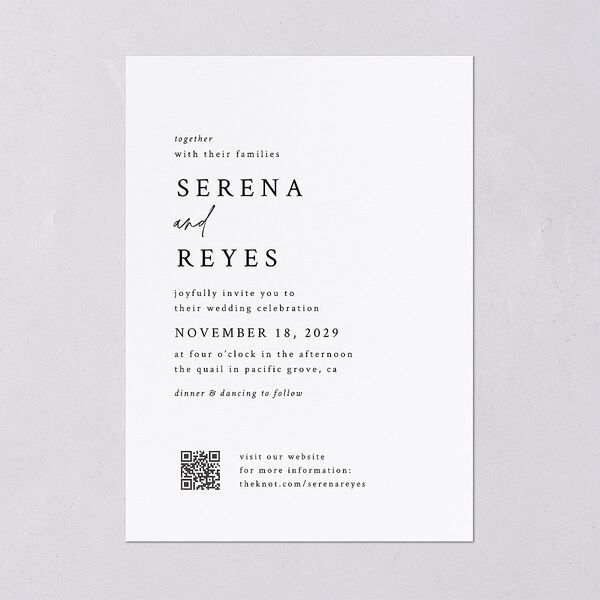 Captured Love Wedding Invitations Pure White Signature Blank No Standard
