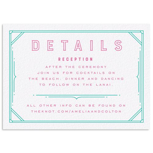 Iconic Beach Wedding Enclosure Cards Sky Signature Standard