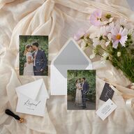 Picture This Photo Favor Gift Tags Medieval Grey Signature