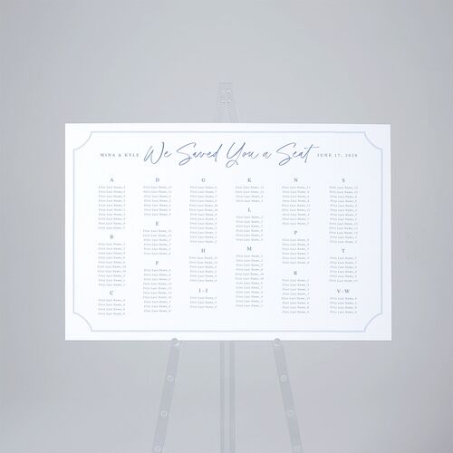 Fairytale Wildflower Crest Standard Seating Chart Large Pure White Standard Outdoor Corrugated L Seating