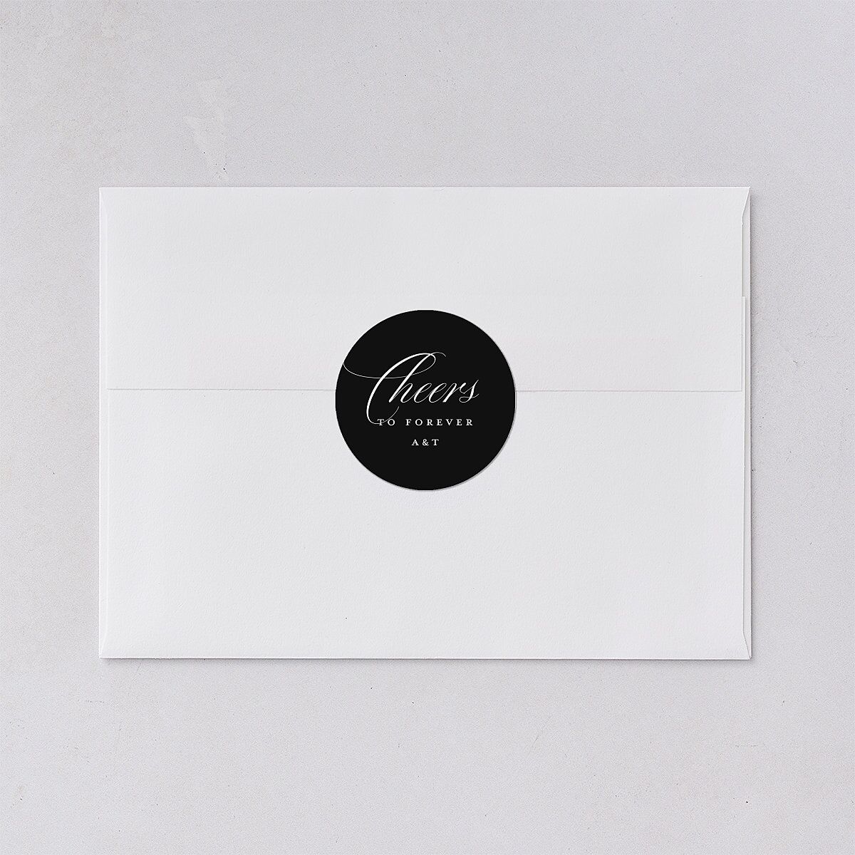 Classic Capture Engagement Party Stickers Midnight Circle