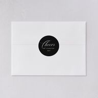 Classic Capture Engagement Party Stickers Midnight Circle