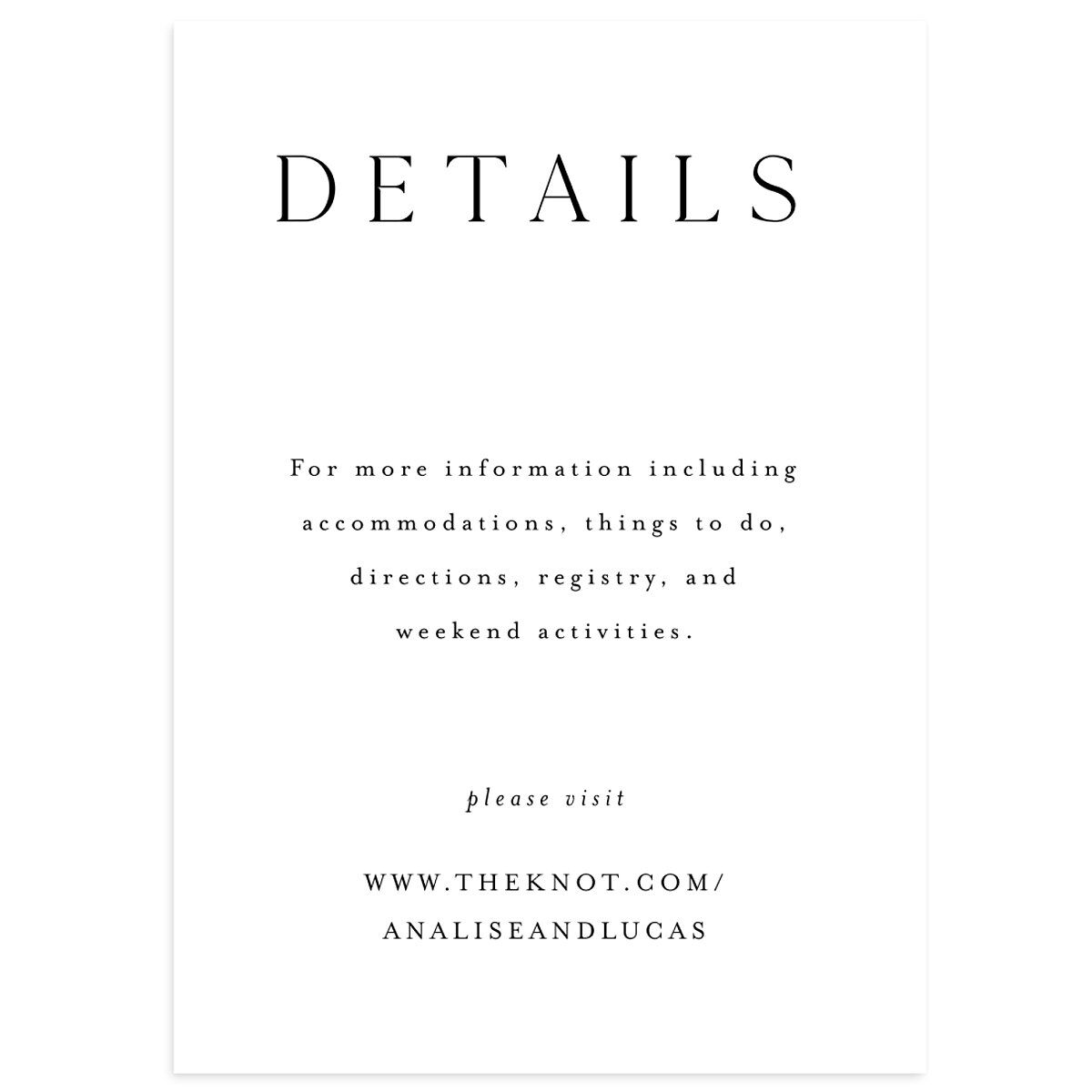 Monogram Leaves Wedding Enclosure Cards