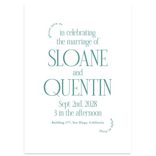 Accent Arches Wedding Invitations Sky Signature Blank No Standard