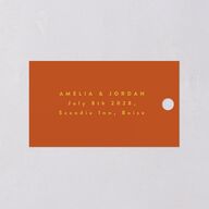 Wedding of the Century Favor Gift Tags Burnt Orange Signature