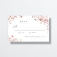 Luxury Floral All-in-One Wedding Invitations Desert Rose Signature Light Both Recipient and Return Addresses No