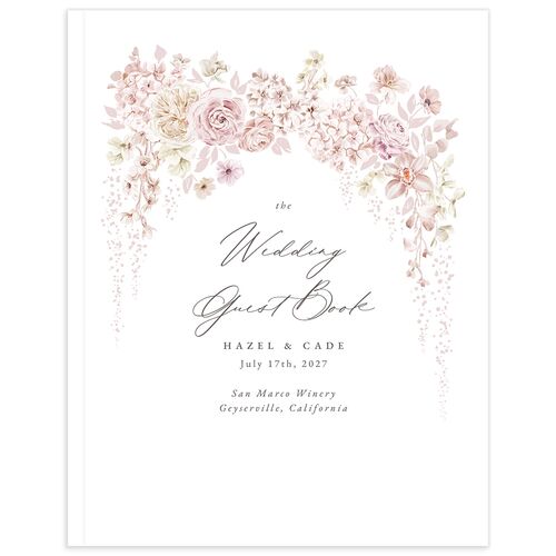 Luxury Floral Guest Books Desert Rose