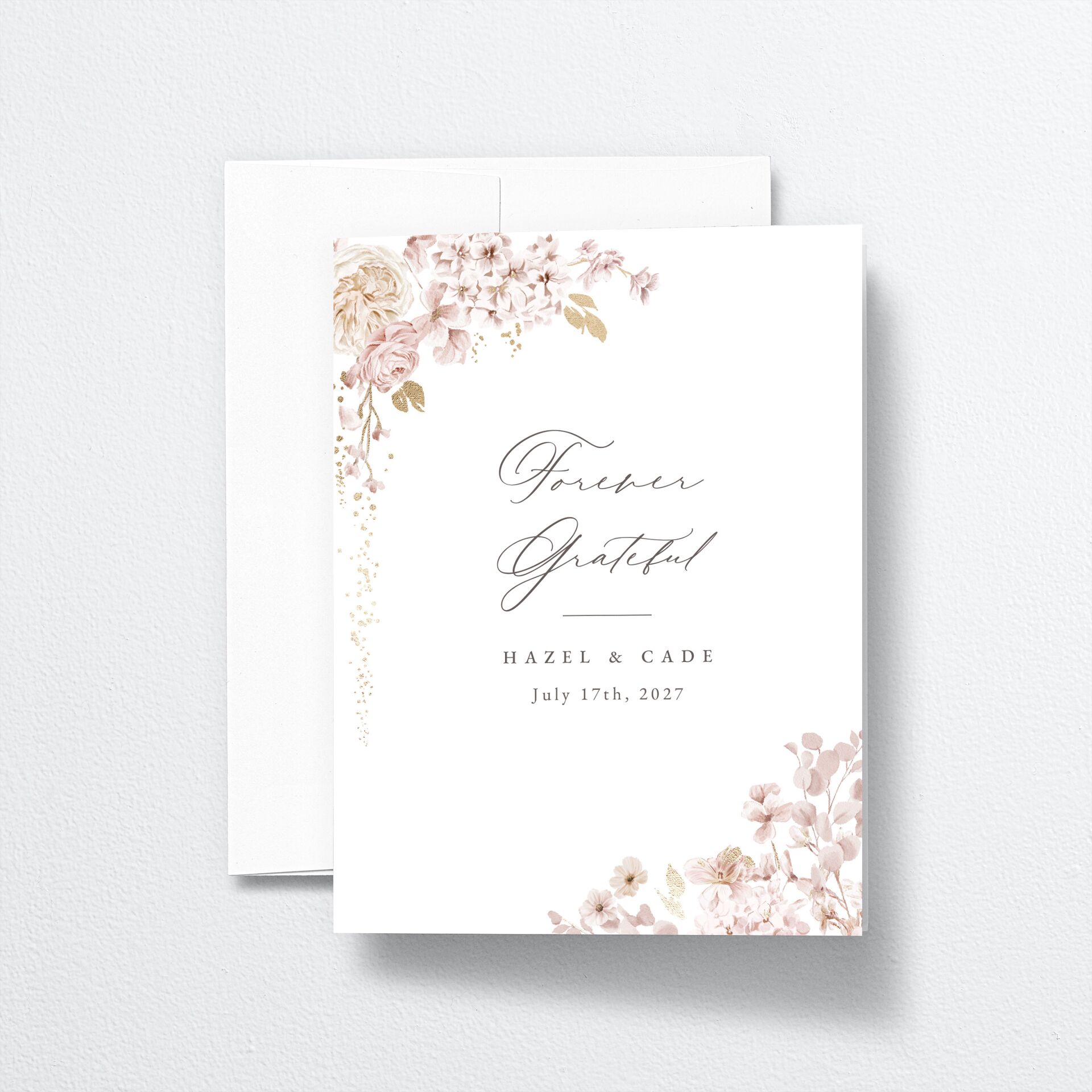 Luxury Floral Thank You Cards — view 1