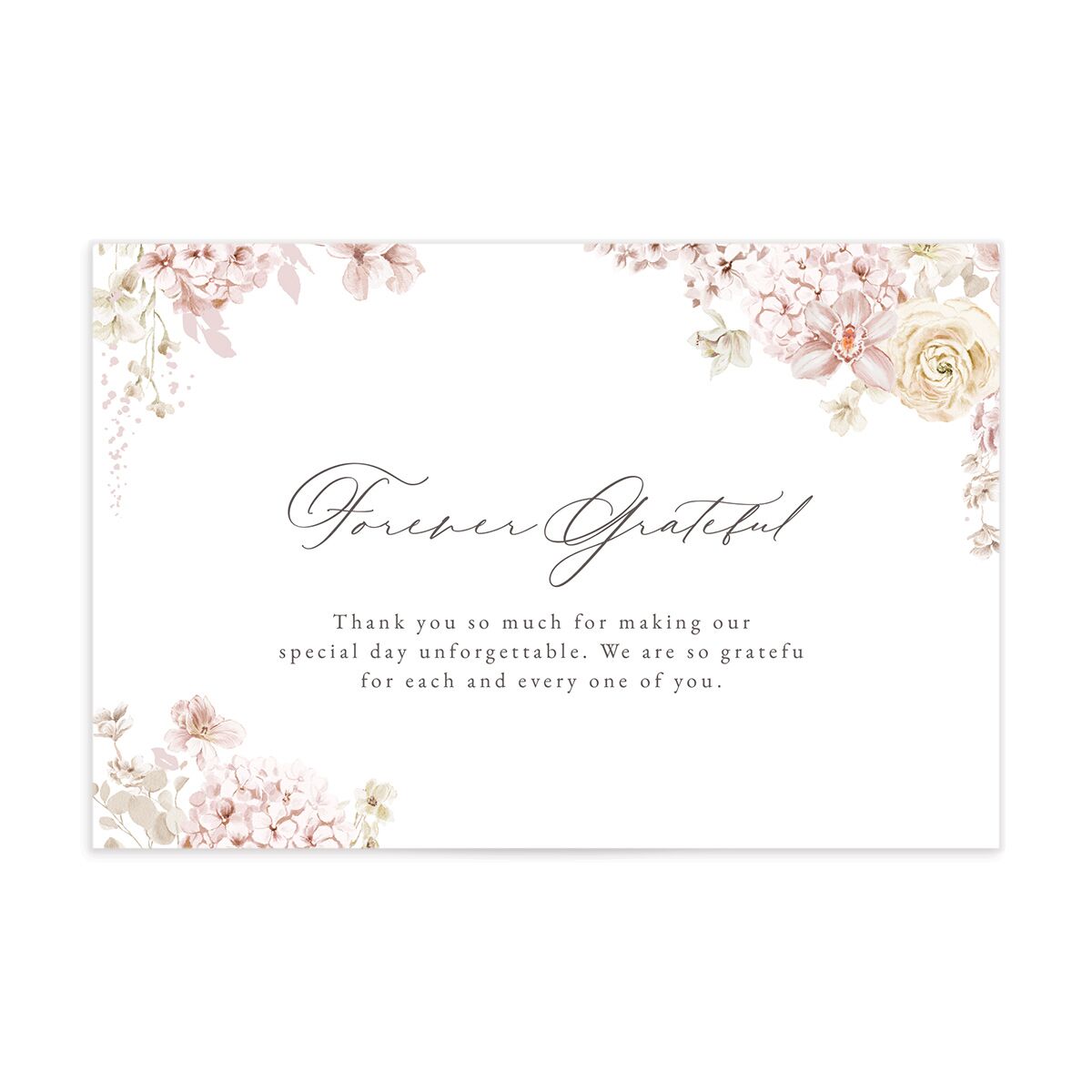 Luxury Floral Thank You Postcards
