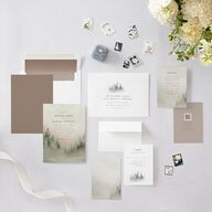 Mountain Mist Wedding Invitations Fawn Signature Blank No Standard