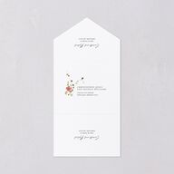 Delicate Wildflower All-in-One Wedding Invitations Peach Pink Signature Light Both Recipient and Return Addresses No