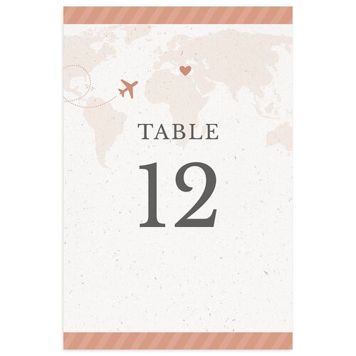 Timeless Passport Table Numbers Peach Fuzz Signature