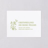 Vintage French Botanical All-in-One Wedding Invitations Meadow Signature Light Both Recipient and Return Addresses No