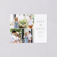 Side Panel Save the Date Petite Cards Deep Olive Signature smooth Blank No Standard