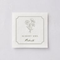 Fresh off the Market Garden Vintage Botanical Sketch Bridal Shower Cocktail Napkins Dark Camo Napkin Uncoined