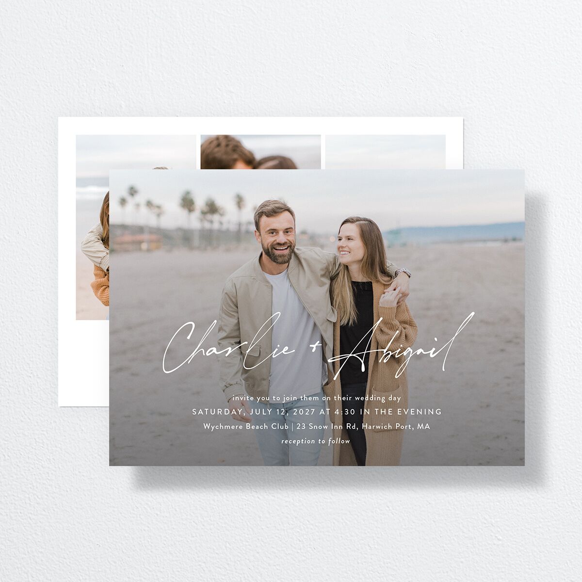 Modern Gallery Wedding Invitations Pure White Signature No Standard