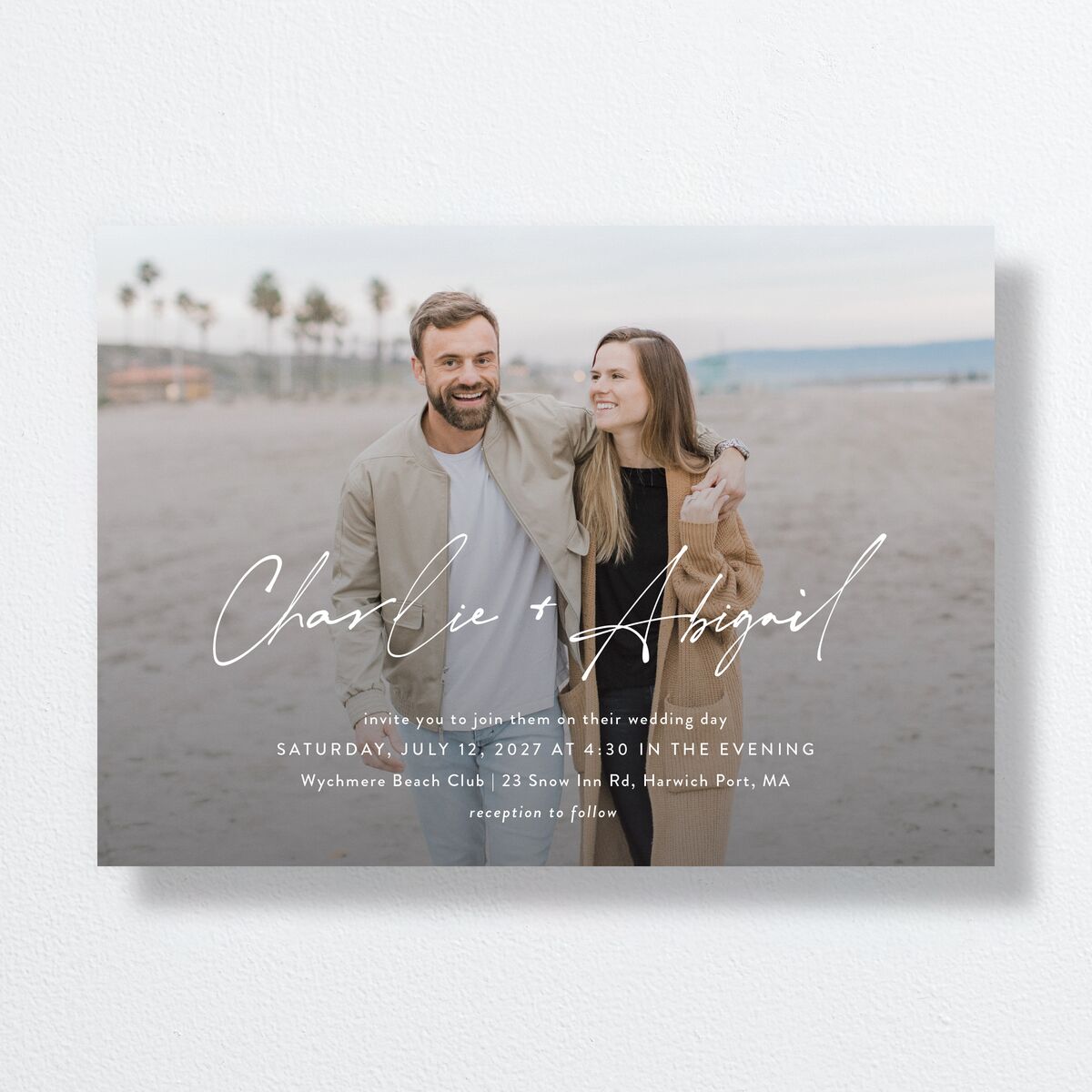 Modern Gallery Wedding Invitations Pure White Signature No Standard