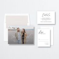 Modern Gallery Wedding Invitations Pure White Signature No Standard