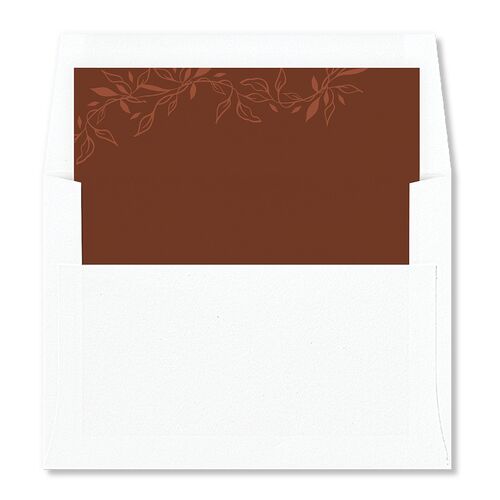 Monogram Leaves Standard Envelope Liners Walnut Standard