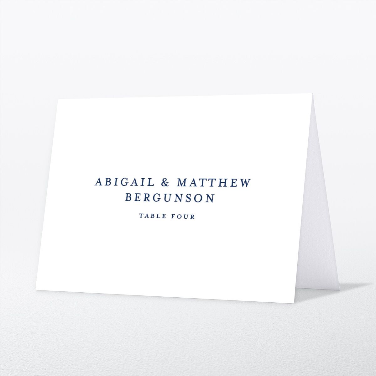 Classic Photo Place Cards Navy Signature