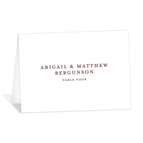 Classic Photo Place Cards Merlot Signature