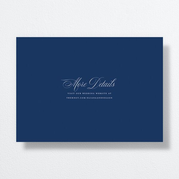 Classic Photo Wedding Invitations Navy Signature No