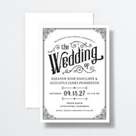 Western Gothic Wedding Invitations Pure White Signature No