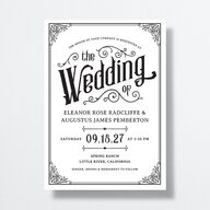 Western Gothic Wedding Invitations Pure White Signature No