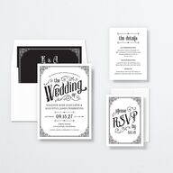 Western Gothic Wedding Invitations Pure White Signature No