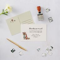 Hand Drawn Tablescape Thank You Postcards Linen