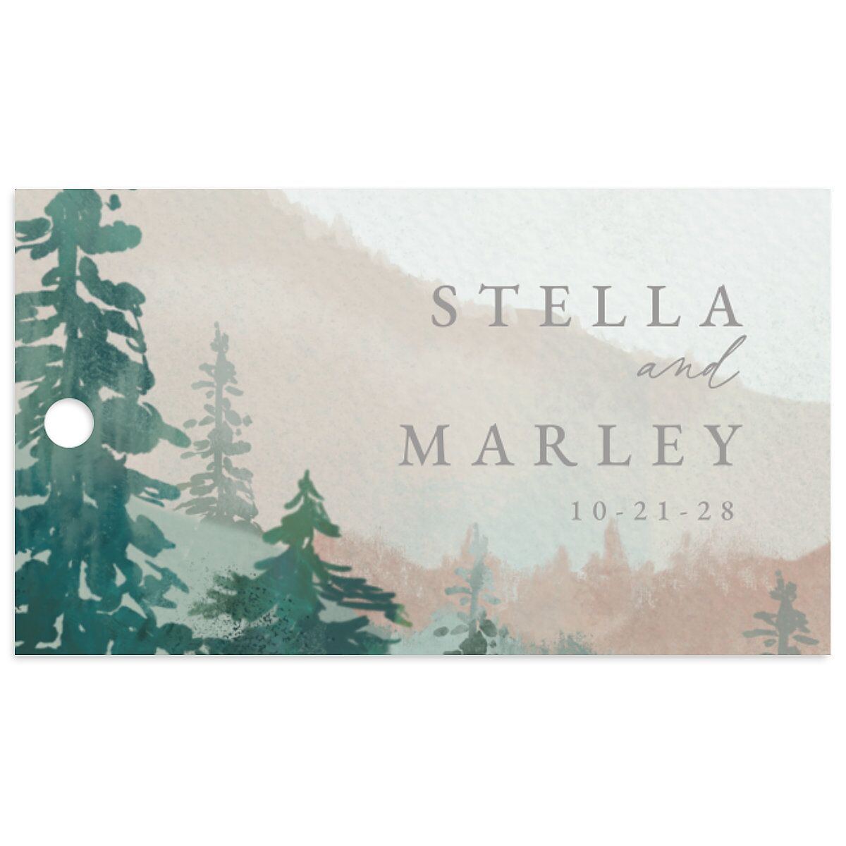 Painted Mountains Favor Gift Tags