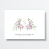 Formal Wisteria Garden Crest Save the Date Cards by Bridgerton Purple Haze Signature smooth No