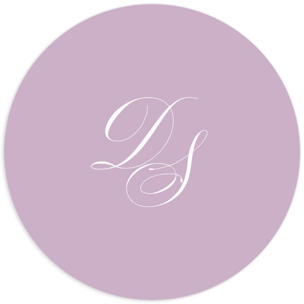 Formal Wisteria Garden Crest Wedding Stickers by Bridgerton
