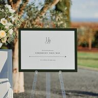 Refined Monogram Standard Direction Sign Medium Dark Green Standard Indoor Foam Core M Direction