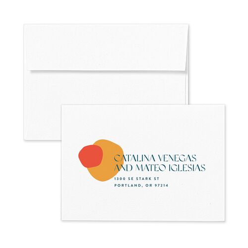 Santa Cruz Bilingual Foreign Language Wedding Response Card Standard Envelopes White Salmon Return Address Signature Standard