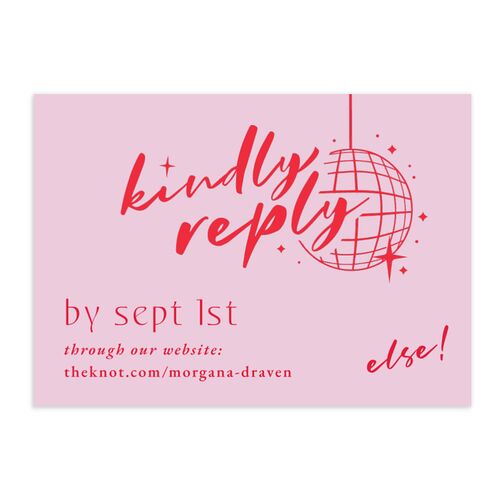 Til Death Do We Disco URL RSVP Cards Amethyst Signature Standard