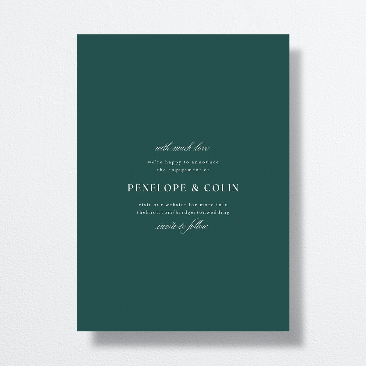 Glamorous Crown Monogram Crest Save the Date Cards by Bridgerton Gold Deep Lake Signature smooth No