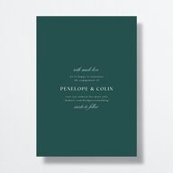 Glamorous Crown Monogram Crest Save the Date Cards by Bridgerton Gold Deep Lake Signature smooth No