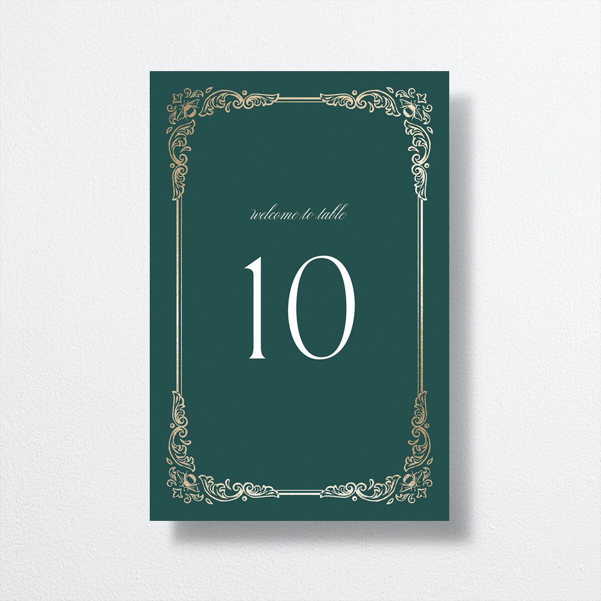 Glamorous Crown Monogram Crest Table Numbers by Bridgerton Gold Deep Lake Signature