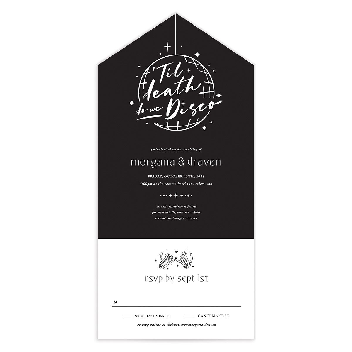 Til Death Do We Disco All-in-One Wedding Invitations