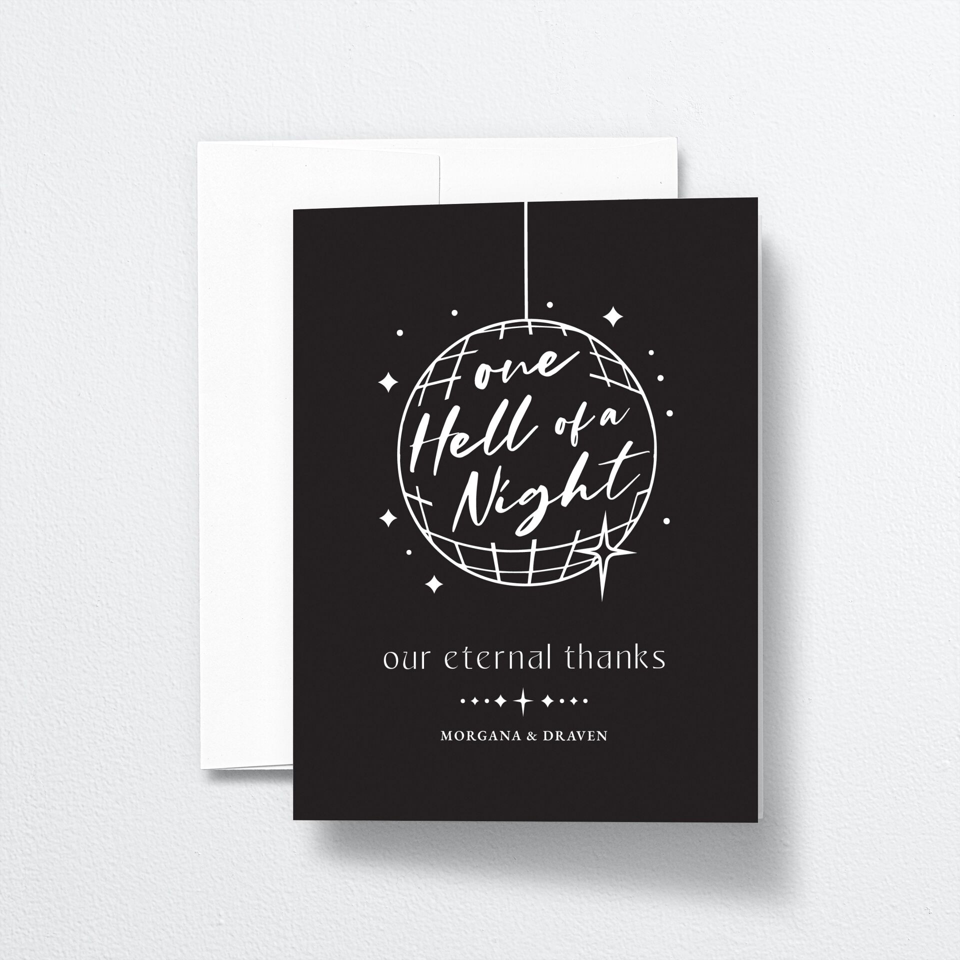 Til Death Do We Disco Thank You Cards — view 1