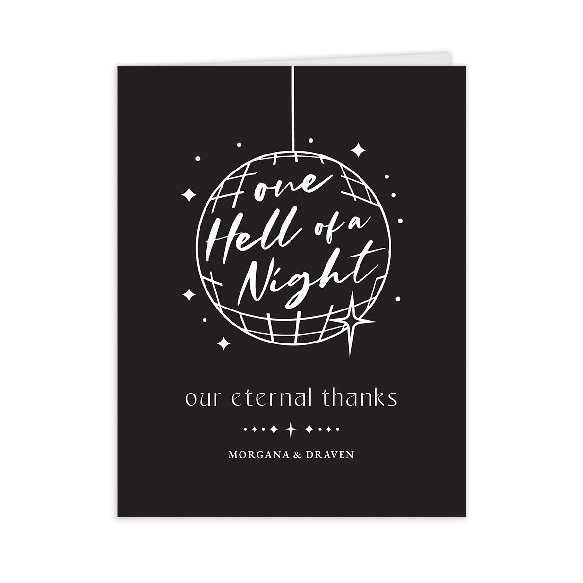 Til Death Do We Disco Thank You Cards
