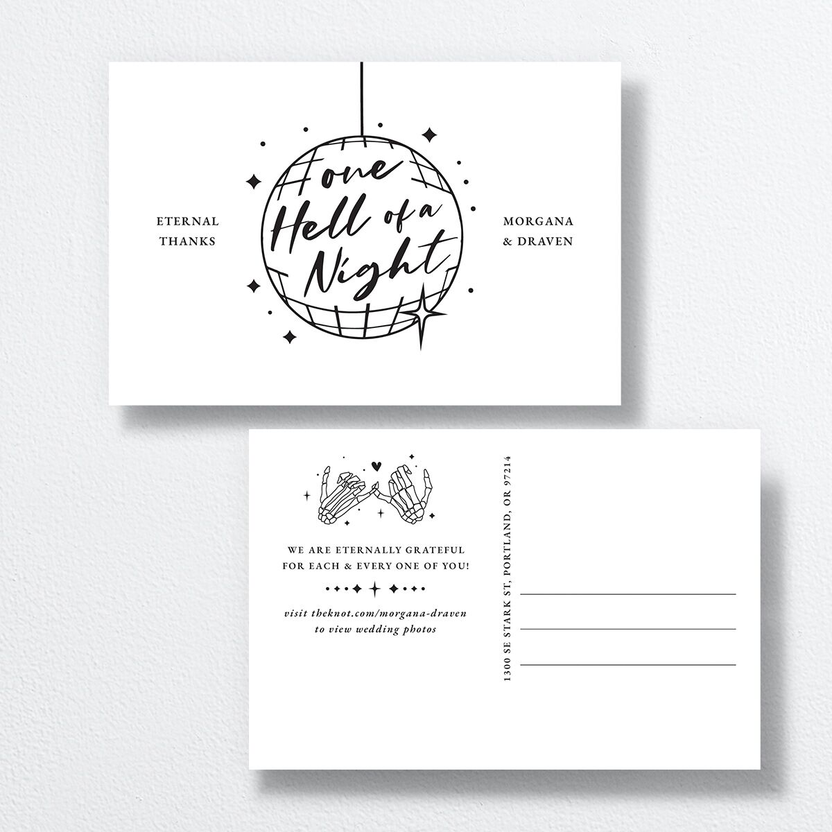 Til Death Do We Disco Thank You Postcards — view 1