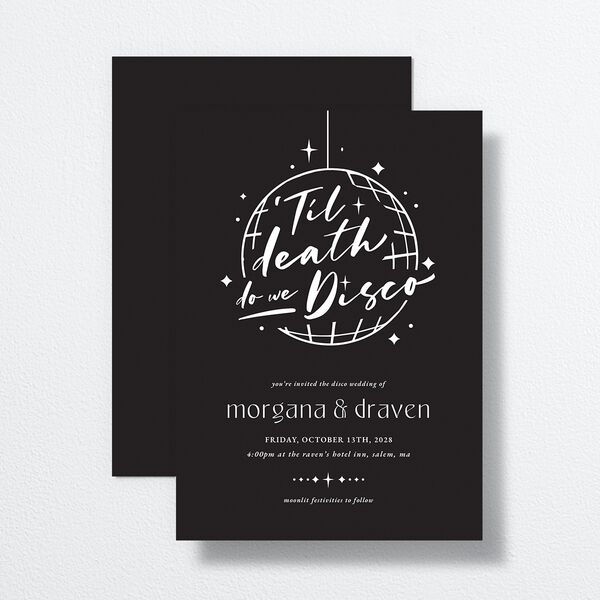 Til Death Do We Disco Wedding Invitations Licorice Signature No