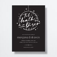 Til Death Do We Disco Wedding Invitations Licorice Signature No