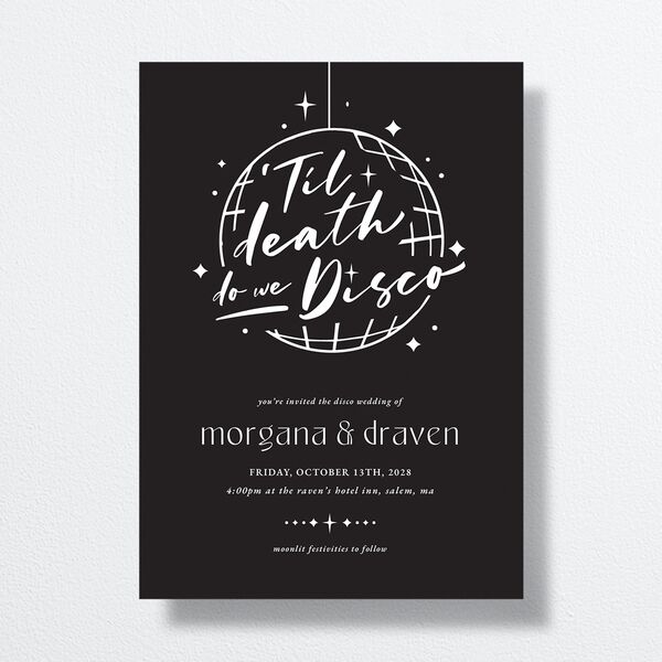 Til Death Do We Disco Wedding Invitations Licorice Signature No