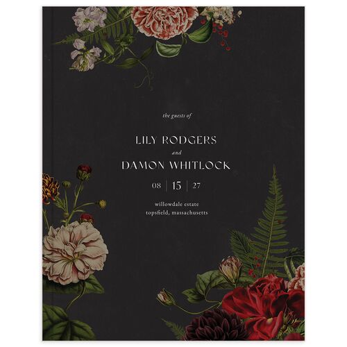 Gothic Floral Guest Books - Black