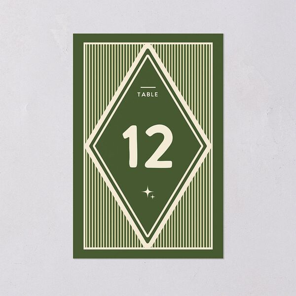 Retro Tropical Destination Table Numbers Pear Signature